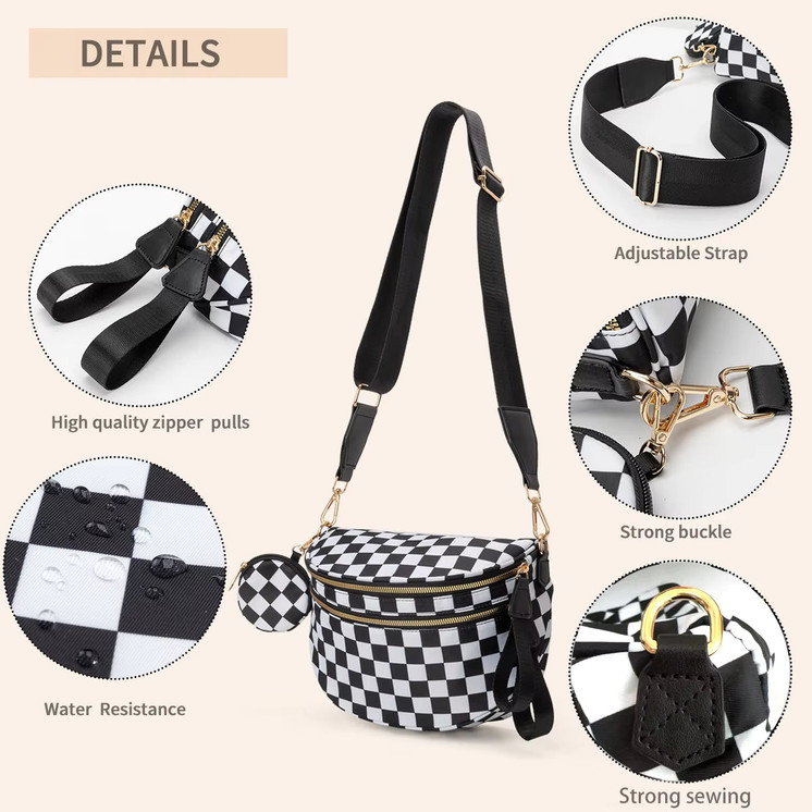 CHECKERED XXL BUM BAG
