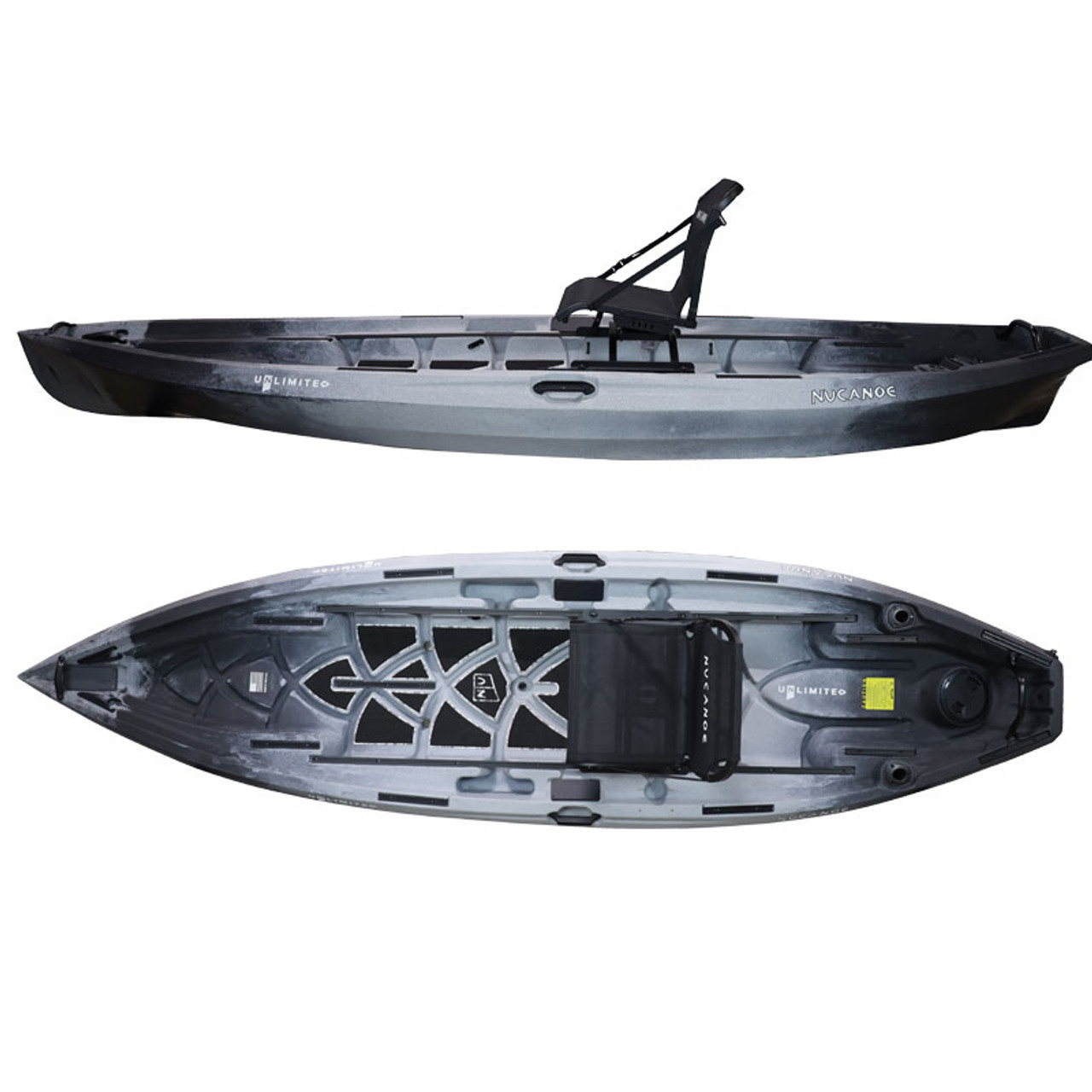 NuCanoe Flint Fishing Kayak- Fusion Seat Thunderstorm