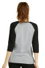Wholesale Ladies Baseball Tee Black | 12 Pcs/Unit