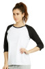 Wholesale Ladies Baseball Tee White | 12 Pcs/Unit