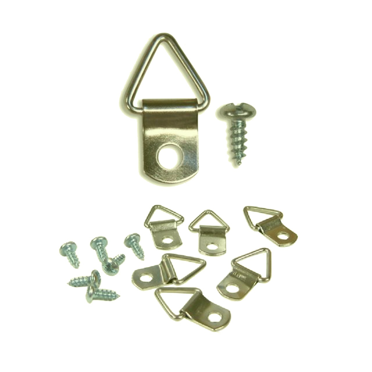 uxcell Triangle Ring Picture Hangers, 24mm x 18mm Golden Assortment Kit for  Photo Hanging Solutions, 100 Pcs - Amazon.com