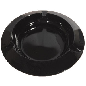 4" inch Round Cigarette Glass Ashtray Black