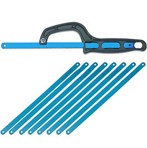 12" inch Light Duty All Purpose Utility Close Quarter Mini Hacksaw Set with 8 Pcs Replacement Blades 12" inch Light Duty All Purpose Utility Close Quarter Mini Hacksaw Set with 8 Pcs Replacement Blades