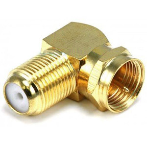 90 Degree Right Angle Gold Plated F Type Coaxial RG59 RG6 Connector Adapter 90 Degree Right Angle Gold Plated F Type Coaxial RG59 RG6 Connector Adapter