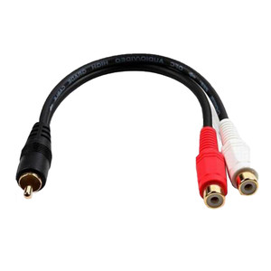 6 inch RCA Male to 2 RCA Female Gold Plated Audio Adapter Y Splitter Cable 6" 6 inch RCA Male to 2 RCA Female Gold Plated Audio Adapter Y Splitter Cable 6"