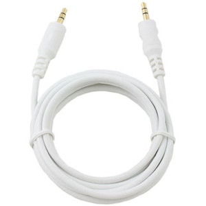 3 Feet 3.5mm Gold Plated Aux Stereo Male - Male Audio Jack Headphone Cable White 3 Feet 3.5mm Gold Plated Aux Stereo Male - Male Audio Jack Headphone Cable White