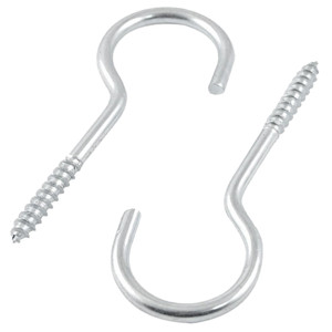 4" inch Zinc Plated Steel Metal Round End Screw Hooks 4" inch Zinc Plated Steel Metal Round End Screw Hooks