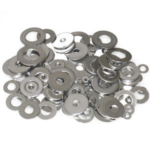 3 Size (1/2", 5/8", 11/16") Zinc Plated Steel Flat Washers Set Assortment Kit 3 Size (1/2", 5/8", 11/16") Zinc Plated Steel Flat Washers Set Assortment Kit