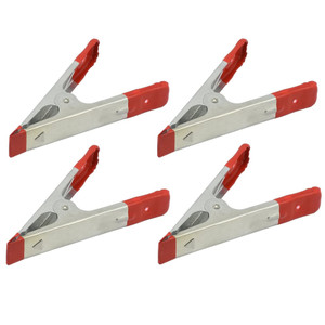 4" inch Mini Red Rubber Tips Metal Spring Clamps 4" inch Mini Red Rubber Tips Metal Spring Clamps