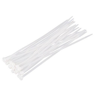 12" x 0.2" inch 60 lbs UV Nylon Outdoor Cable Zip Ties White