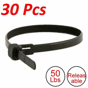 12" x 0.5" inch 50 Lbs Releasable Cable Zip Tie