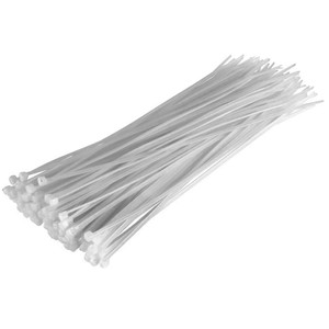 8" inch Cable Zip Tie 50 Lbs White