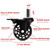 3" inch Heavy Duty Swivel Soft Rubber Wheels Wire Shelving Casters with Brake