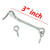 Zinc Plated Wire Gate Hook and Eye Latch with Spring Lock