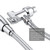 Universal Shower Arm Head Holder Screw On Mounted Bracket (Chrome)