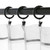 1.5" inch Metal Curtain Rings with Clips (Black)