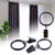1.5" inch Metal Curtain Rings with Clips (Black)