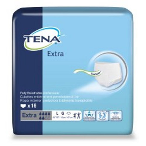 TENA® Extra Absorbent Underwear, White, 64/Case