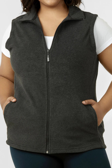 Wholesale Ladies Polar Fleece PLUS SIZE Vest | 12 Pcs/Unit
