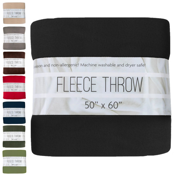 Fleece Blankets | 50" x 60"  | Assorted Color | 24 Pcs/CS