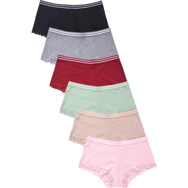 Wholesale Ladies Cotton Boyshort Panty | LP1662CB1 | 432 Pcs /CS