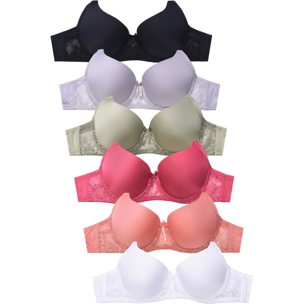 Wholesale Ladies Plain Lace Bra | BR4407PL12 | 12 Pcs/Unit