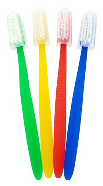 Freshmint® Multicolor Nylon Toothbrush with Cap in Assorted Colors | 1000 unit/CS