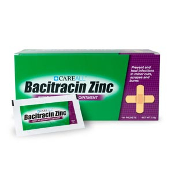 CareALL® Bacitracin Zinc Ointment Packets  0.9-gram foil packets | 900 count/CS
