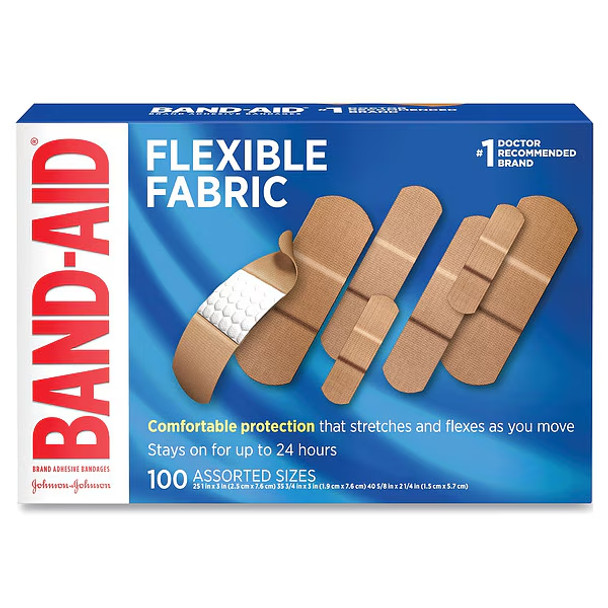 Flexible Fabric Adhesive Bandages | Assorted | Box of 100