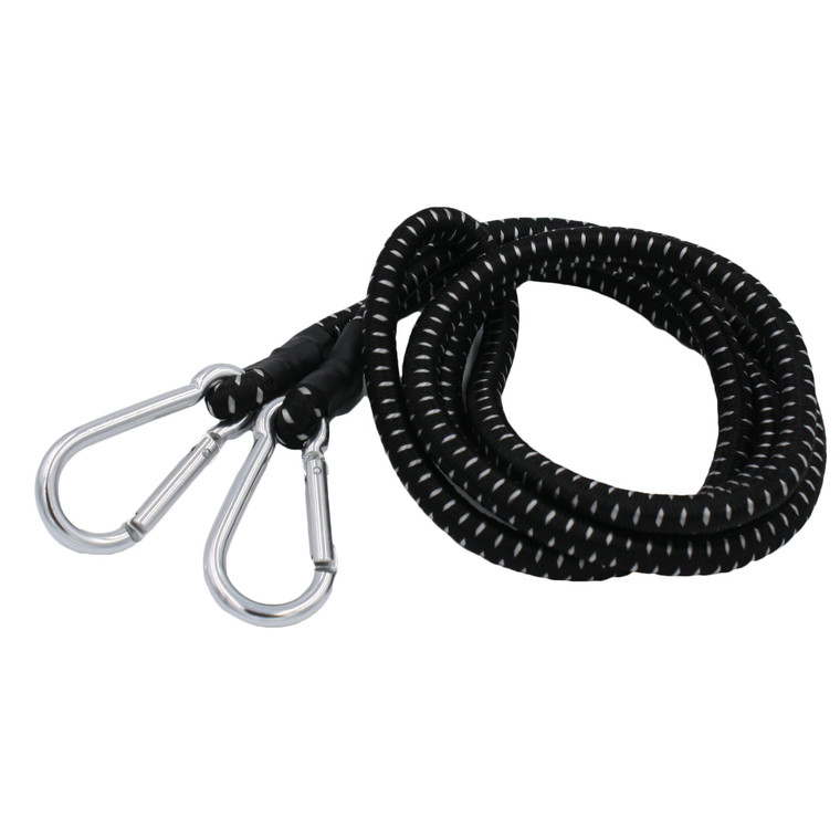 70" Bungee Cord with Carabiners Hooks (Color may Vary)