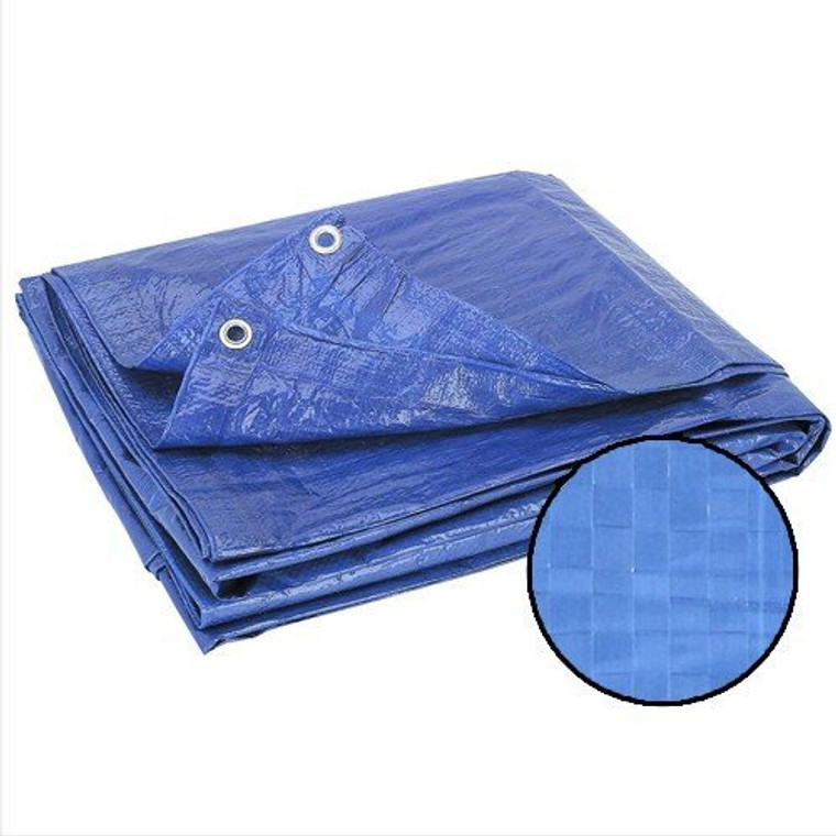 All Weather Light Duty Water Resistant Reinforced Cover Blue Tarp w/Grommets