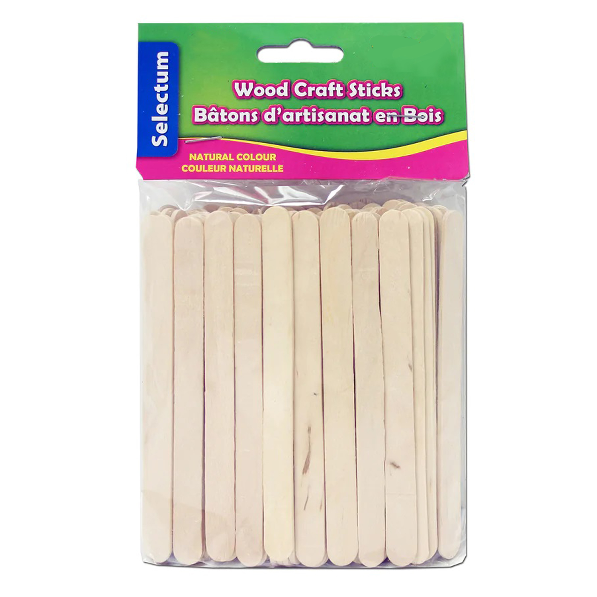 Flat Natural Wood Craft Sticks Popsicle Sticks Bulk 4-1/2 x 3/8