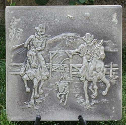Steer Roping Large Stepping Stone