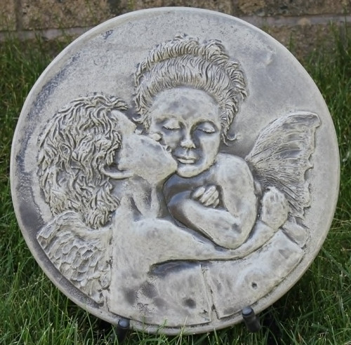 Angel with Dog Large Stepping Stone