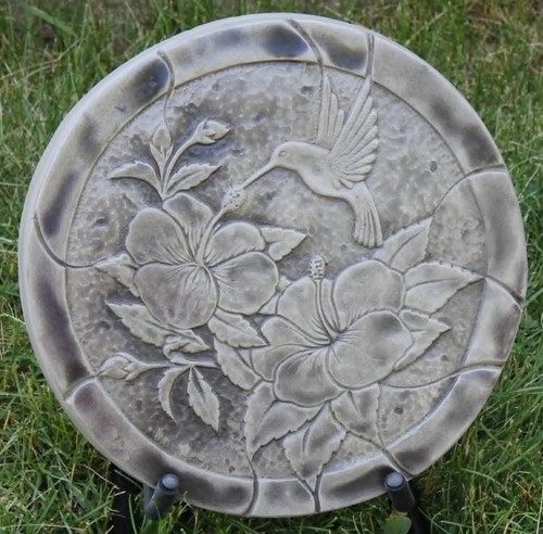 Hummingbird & Hibiscus Medium Stepping Stone