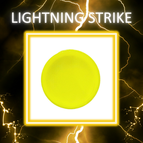 Lightning Strike Yellow Neon Paint Open Jar