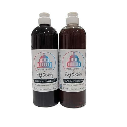 Rapid Casting Resin 16oz Set in Black Rapid Casting Resin 16oz Set in Black