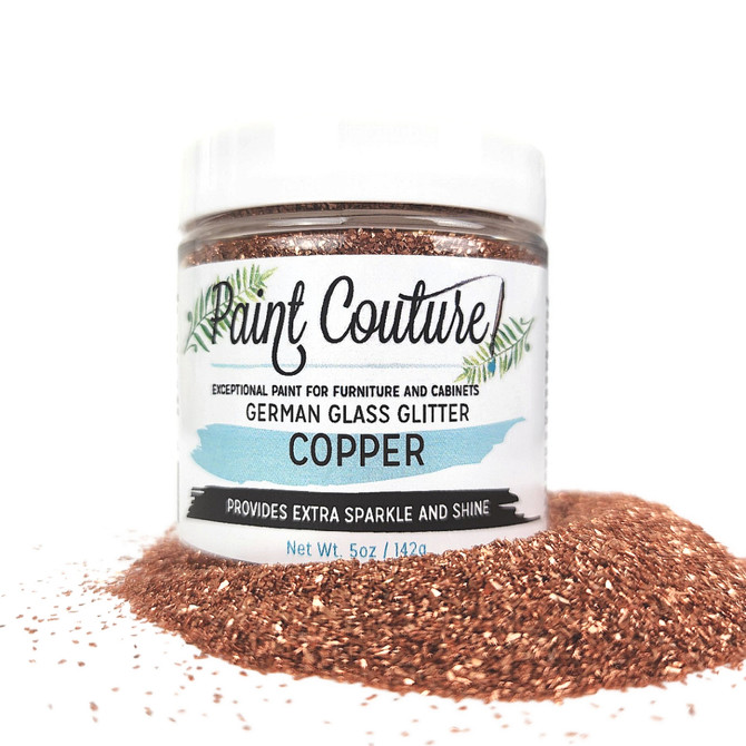 Copper German Glass Glitter with 4oz container