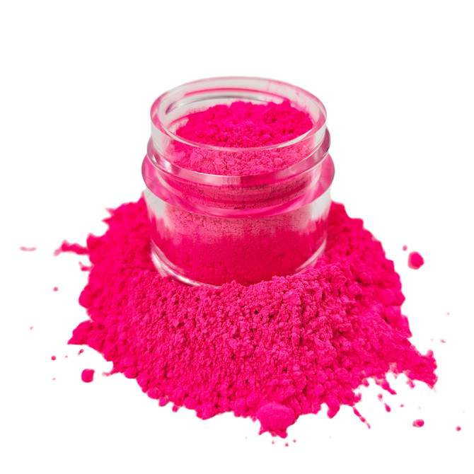 Dragon Fruit Perfect Pigments poured around a jar