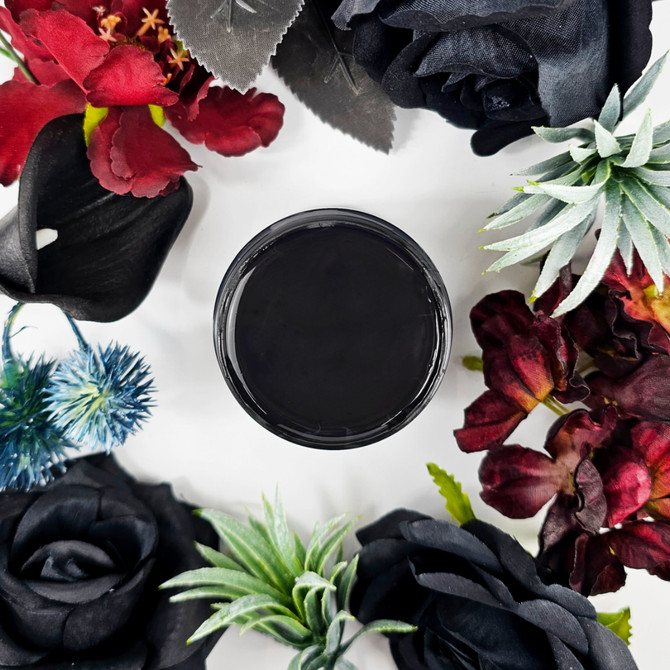 Pitch Black Chalk Style Paint Open Jar