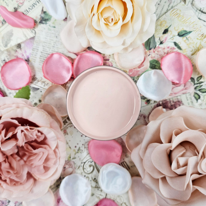 French Rose Chalk Style Paint Open Jar