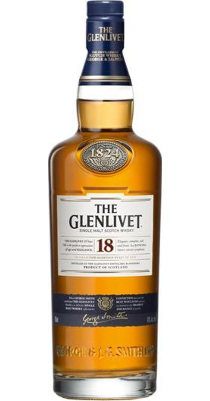 ウイスキー GLENLIVET 18 The Glenlivet 18 Year Old Single Malt Scotch Whisky, 70 cl with