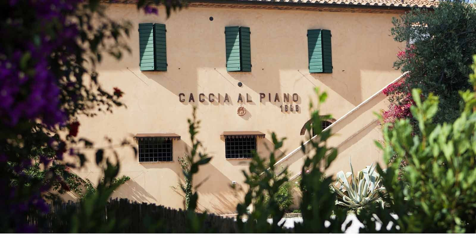 An image of Caccia al Piano's winery in Bolgheri, Tuscany