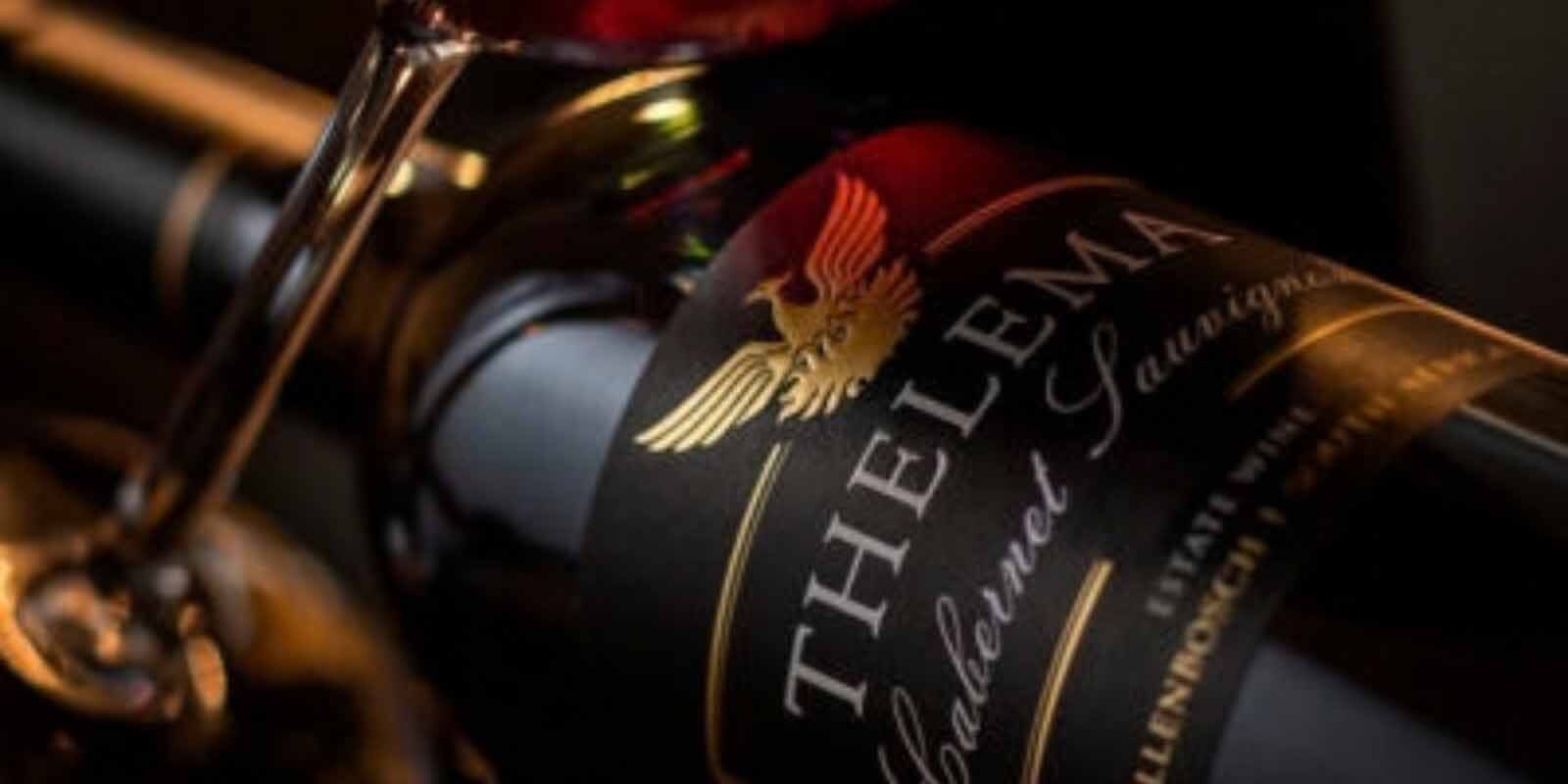 A close-up image of a bottle of Thelema Cabernet Sauvignon