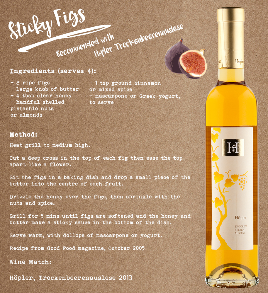 Sticky Figs with Hopler Trockenbeerenauslese