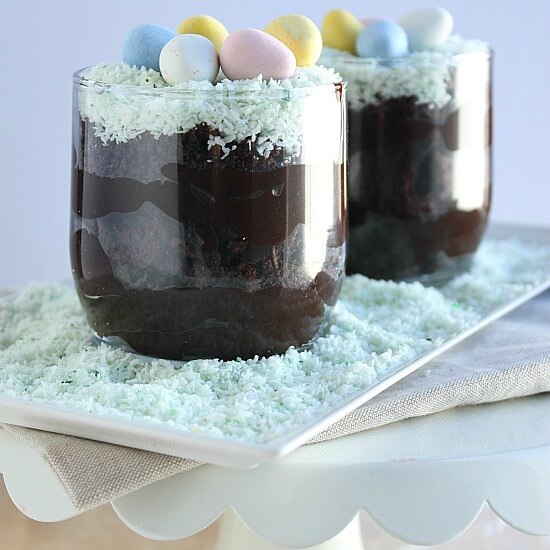 Chocolate dessert with Mini Eggs