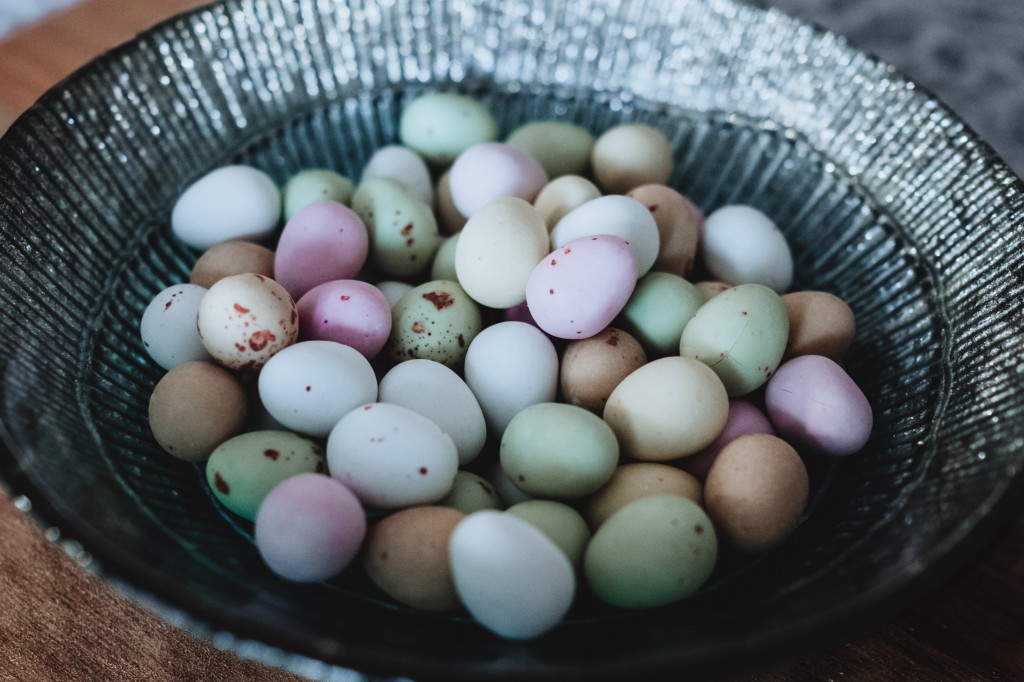 Easter Mini Eggs in a bowl