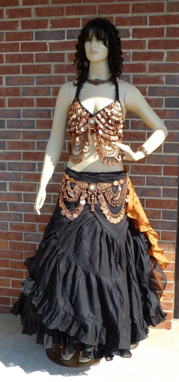 Beautiful Coin Bra in Copper - Magical Fashions