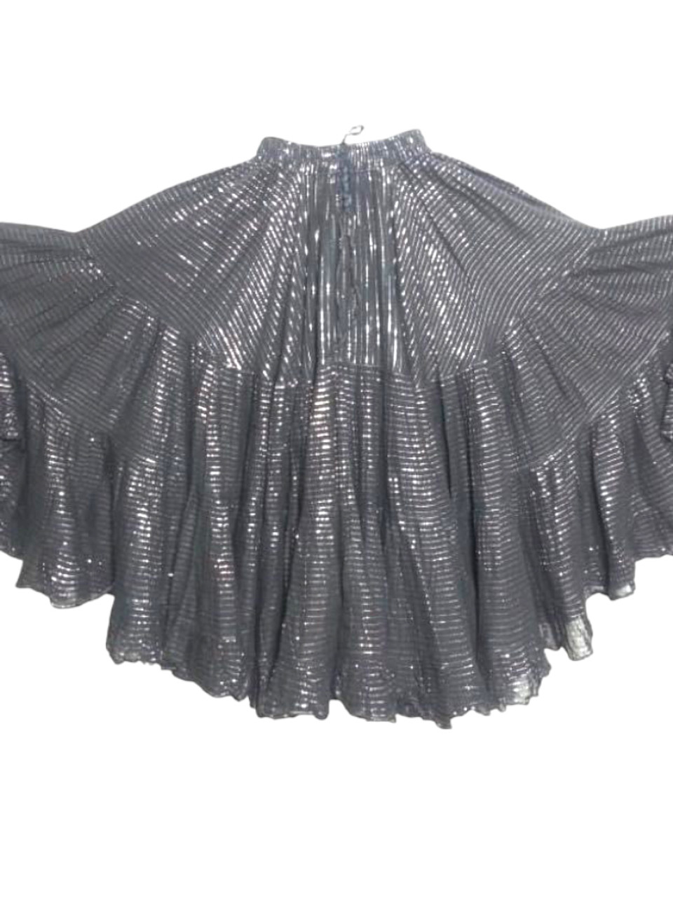 Gorgeous Black Silver 32 Yard Lurex Skirt - Magical Fashions