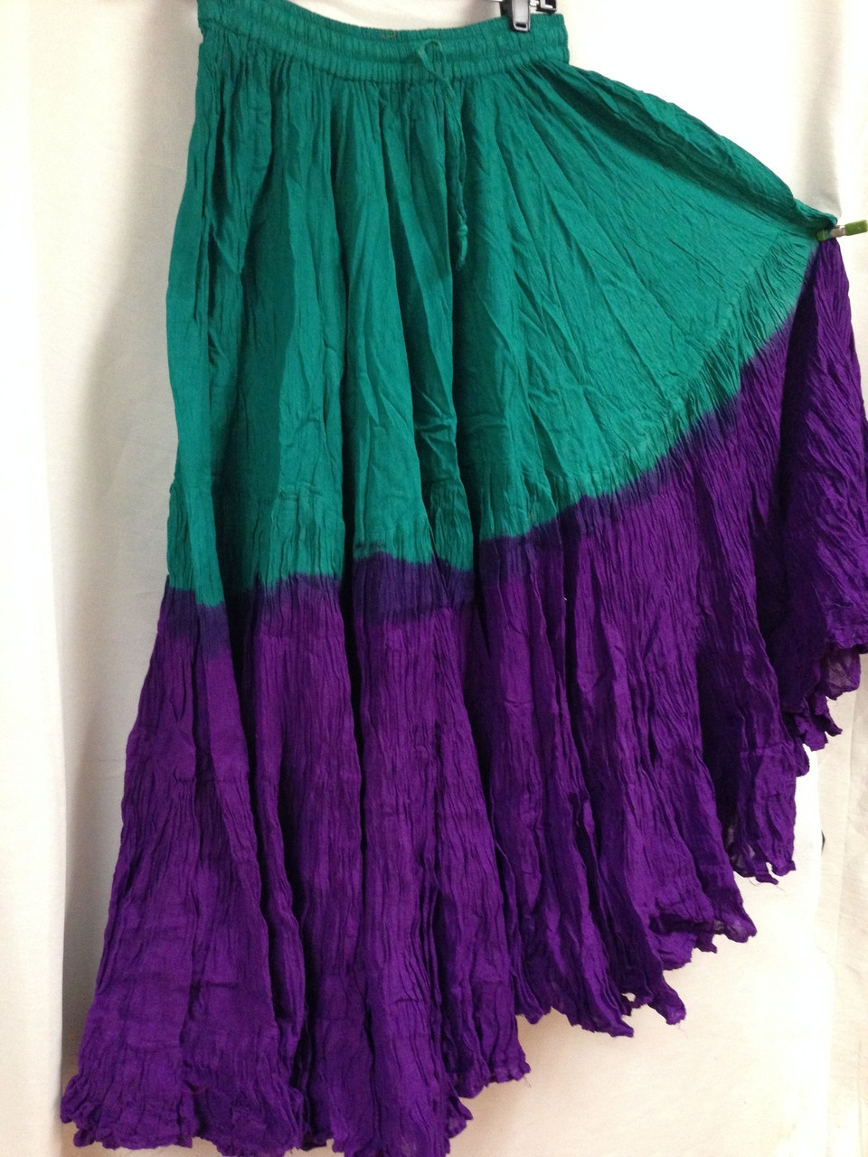 Dip Dye 25-Yard Pure Cotton Skirts - Teal Purple - Magical Fashions